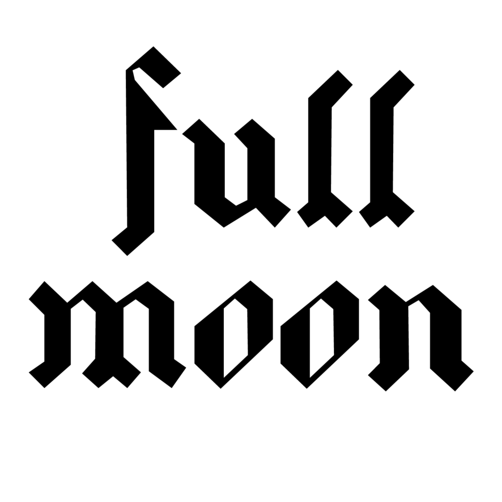 FULL MOON typography